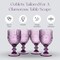 American Atelier Vintage Wine Glasses, Set of 4, 12-Ounce Capacity - Purple
